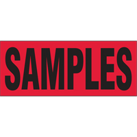 &eacute;tiquettes pour traitement sp&eacute;cial Samples, 5" lo x 2" la, Noir/rouge Pathway Supply LP