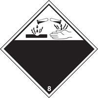 TDG Shipping Labels, Class 8, Corrosives, Vinyl Pathway Supply LP