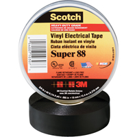 Scotch&reg; Super 88 Tape, 19 mm (3/4") x 20.1 m (66'), Black, 8.5 mils Pathway Supply LP