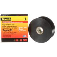 Scotch&reg; Vinyl Electrical Tape Super 88, 38 mm (1-1/2") x 33 m (108'), Black, 8.5 mils Pathway Supply LP