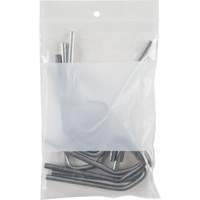White Block Poly Bags, Reclosable, 6" x 4", 2 mils Pathway Supply LP