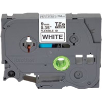 TZe Flexible Tape Cartridge, 9 mm x 26'/8 m, Black on White Pathway Supply LP