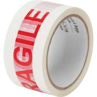 "Fragile" Box Sealing Tape, Hot Melt Adhesive, 2 mils, 48 mm (2") x 100 m (328') Pathway Supply LP