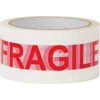 "Fragile" Box Sealing Tape, Hot Melt Adhesive, 2 mils, 48 mm (2") x 100 m (328') Pathway Supply LP