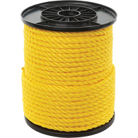 3/8" Yellow Twisted 3-Strand Rope, Polypropylene, 250' Pathway Supply LP