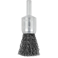E050-12 Shaft Mounted Crimped End Brush, 1/2", 0.012" Fill, 1/4" Shank Pathway Supply LP