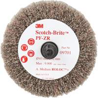 Scotch-Brite Roloc Cut and Polish Flap Brush, PF-ZR, Aluminum Oxide, Medium Grit, 2-1/2" x 1-1/4" Pathway Supply LP
