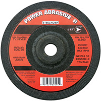 A24R POWER ABRASIVE Grinding Wheel, 7" x 1/4", 7/8" Arbor, Type T27 Pathway Supply LP