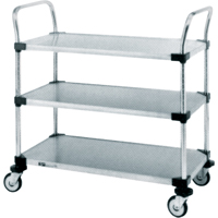 Chariots utilitaires pour service r&eacute;gulier, 2 Tiers, 24" la x 39" h x 24" p, Capacit&eacute; 500 lb Pathway Supply LP