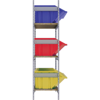 &eacute;tag&egrave;res larges avec bacs g&eacute;ants en plastique, Acier, Sans boulons, Capacit&eacute; 800 lb, 66" la x 60" h x 18" p Pathway Supply LP