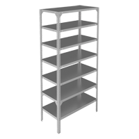 Shelving Unit, Galvanized Steel, Slotted Angle, 400 lbs. Capacity, 36" W x 84" H x 12" D Pathway Supply LP