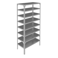 Shelving Unit, Galvanized Steel, Slotted Angle, 400 lbs. Capacity, 36" W x 96" H x 12" D Pathway Supply LP
