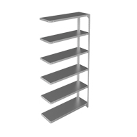 Shelving Unit, Galvanized Steel, Slotted Angle, 400 lbs. Capacity, 36" W x 72" H x 12" D Pathway Supply LP