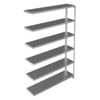 Shelving Unit, Galvanized Steel, Slotted Angle, 300 lbs. Capacity, 48" W x 72" H x 12" D Pathway Supply LP