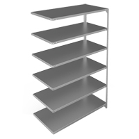 Shelving Unit, Galvanized Steel, Slotted Angle, 275 lbs. Capacity, 48" W x 72" H x 24" D Pathway Supply LP