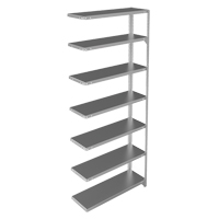 Shelving Unit, Galvanized Steel, Slotted Angle, 400 lbs. Capacity, 36" W x 84" H x 12" D Pathway Supply LP
