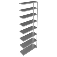 Shelving Unit, Galvanized Steel, Slotted Angle, 400 lbs. Capacity, 36" W x 96" H x 12" D Pathway Supply LP