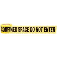 Barricade Tape, English, 3" W x 1000' L, 3 mils, Black on Yellow Pathway Supply LP
