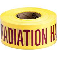 Barricade Tape, English, 3" W x 200' L, 3 mils, Magenta on Yellow Pathway Supply LP