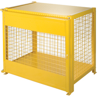 Gas Cylinder Cabinets, 6 Cylinder Capacity, 44" W x 30" D x 37" H, Yellow Pathway Supply LP