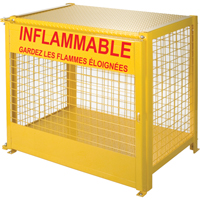 Gas Cylinder Cabinets, 6 Cylinder Capacity, 44" W x 30" D x 37" H, Yellow Pathway Supply LP
