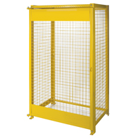 Gas Cylinder Cabinets, 10 Cylinder Capacity, 44" W x 30" D x 74" H, Yellow Pathway Supply LP