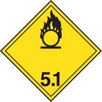 TDG Shipping Labels, Class 5.1, Oxidizing Substances, Paper Pathway Supply LP