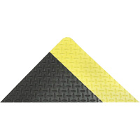 Saddle Trax Anti-Fatigue & Ergonomic Floor Mat, Diamond, 2' x 3' x 1", Black/Yellow, Vinyl Pathway Supply LP