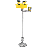 Poste de douche oculaire, Installation Socle, Bol Plastique Pathway Supply LP