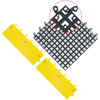 ErgoDeck&reg; Mat No. 560, PVC, 1-1/2' W x 1-1/2' L, 7/8" Thick, Black Pathway Supply LP