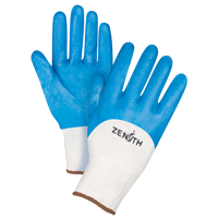 Gants enduits et tricot&eacute;s sans coutures de poids moyen, 9/Grand, R&ecirc;vetement Nitrile, Calibre 13, Enveloppe en Coton Pathway Supply LP