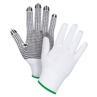 Dotted String Knit Gloves, Poly/Cotton, Single Sided, 7 Gauge, Medium Pathway Supply LP