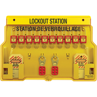 Lockout Stations, Thermoplastic Padlocks, 10 Padlock Capacity, Padlocks Included Pathway Supply LP