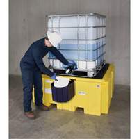IBC Spill Pallet Plus&reg; Without Drain, 365 US gal. Spill Capacity, 62" x 62" x 28" Pathway Supply LP