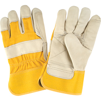Gants d'ajusteur de premi&egrave;re qualit&eacute;, Grand, Paume en Cuir fleur de vache, Doublure en Coton Pathway Supply LP