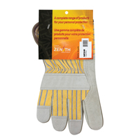 Premium Rugged Fitters Gloves, Large, Split Cowhide Palm, Cotton Inner Lining Pathway Supply LP