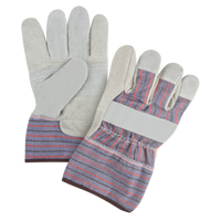 Gants d'ajusteur &agrave; paume renforc&eacute;e de premi&egrave;re qualit&eacute;, Grand, Paume en Cuir de vache refendu, Doublure en Coton Pathway Supply LP