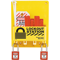 Compact Lockout Station, Thermoplastic Padlocks, 4 Padlock Capacity, Padlocks Included Pathway Supply LP