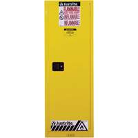Sure-Grip&reg; EX Slimline Flammable Safety Cabinet, 22 gal., 1 Door, 23.25" W x 65" H x 18" D Pathway Supply LP