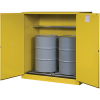 Armoires Sure-Grip EX pour entreposage de barils &agrave; la verticale, Capacit&eacute; de 110 gal. US, 2 barils, Jaune Pathway Supply LP