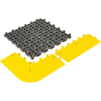 ErgoDeck&reg; General Purpose No. 564 Matting, PVC, 1-1/2' W x 1-1/2' L, 7/8" Thick, Charcoal Pathway Supply LP