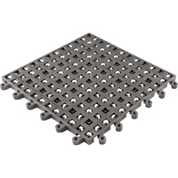ErgoDeck&reg; General Purpose No. 564 Matting, PVC, 1-1/2' W x 1-1/2' L, 7/8" Thick, Charcoal Pathway Supply LP