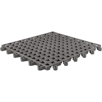 ErgoDeck&reg; General Purpose No. 564 Matting, PVC, 1-1/2' W x 1-1/2' L, 7/8" Thick, Charcoal Pathway Supply LP