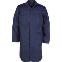 Lab Coat, Poly-Cotton, 46, Navy Blue Pathway Supply LP