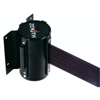 Wall Mount Barrier, Steel, Screw Mount, 7', Black Tape Pathway Supply LP