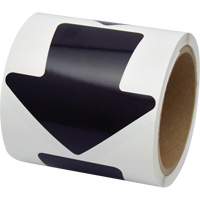 D&eacute;calcomanie en couleur pour le marquage des planchers, Fl&egrave;che, 4" lo x 4" la, Noir, Vinyle Pathway Supply LP
