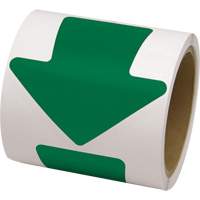 D&eacute;calcomanie en couleur pour le marquage des planchers, Fl&egrave;che, 4" lo x 4" la, Vert, Vinyle Pathway Supply LP