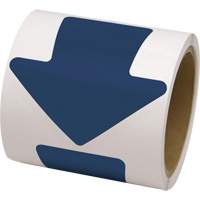 D&eacute;calcomanie en couleur pour le marquage des planchers, Fl&egrave;che, 4" lo x 4" la, Bleu, Vinyle Pathway Supply LP