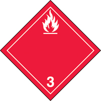TDG Shipping Labels, Class 3, Flammable Liquids, Paper Pathway Supply LP