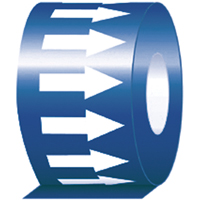 Pipe Marker, 108', White on Blue Pathway Supply LP